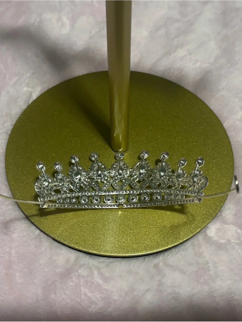 Rhinestone Crystal Tiara - Silver
